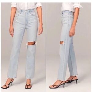 Abercrombie and fitch the 90s relaxed, jean high-rise